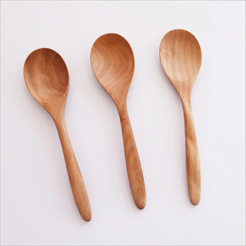 Japanese High Quality Wood Round Spoon Unique Feature Wooden Spoon Eco