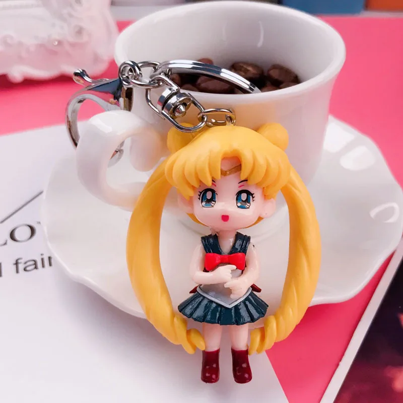 Экшн фигурки Sailor moon металлический брелок ПВХ японское аниме sailor tsukino мини