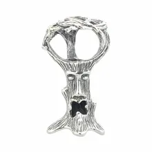 Genuine 925 Sterling Silver Troll Tree Pendant Dangle Charm Fits European Brand Beads Bracelet & Necklace Jewelry