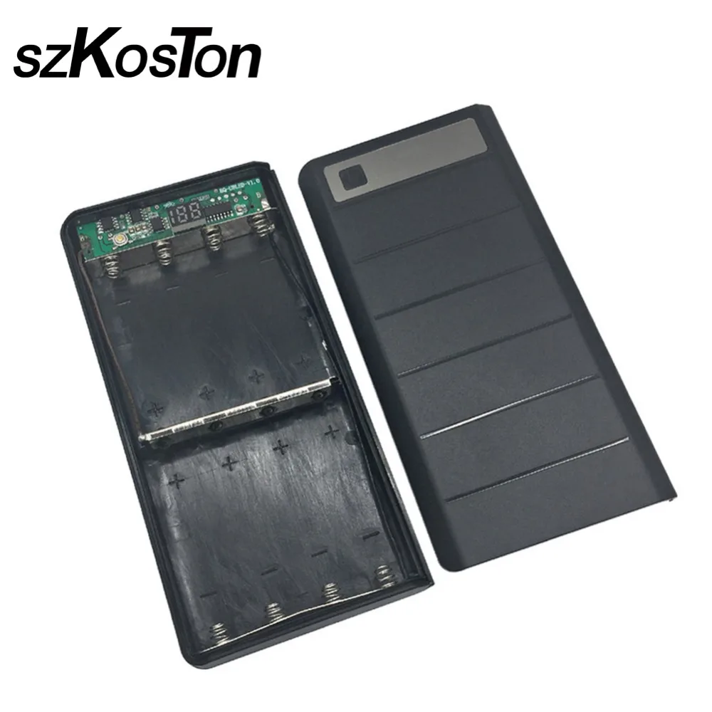 

Portable 8x18650 Battery Holder Charger Box Power Bank Case With Display Dual USB & Type C Ports For iphone 7 plus xiaomi Vivo