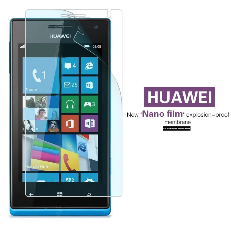 

Best Quality Waterproof Plastic Screen Protector Film For Huawei Ascend W1 C883 W2 Explosion-proof Nano Soft Film In Stock