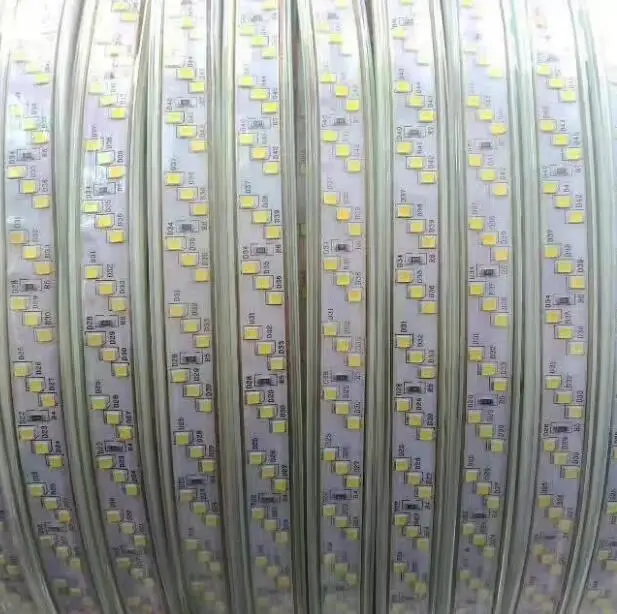 Водонепроницаемая светодиодная лента 220 В 2835 SMD 180 светодиодов/м трехрядная