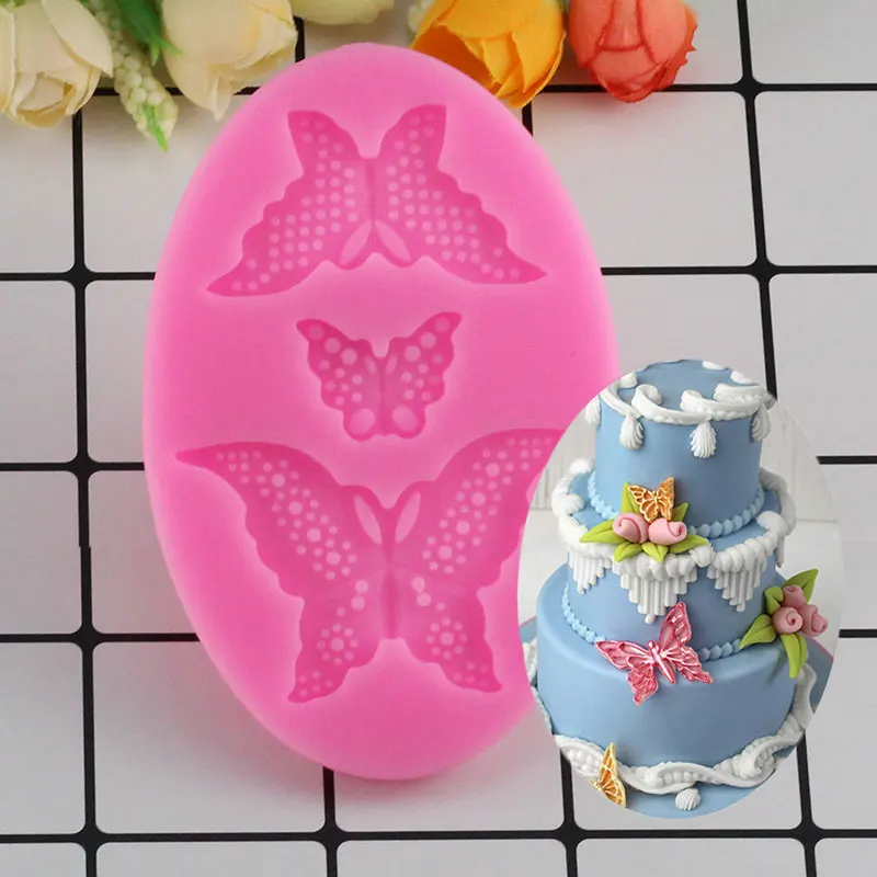 

Butterfly Shaped Fondant Cake Mold Silicone Mold Soap Mould Bakeware Baking Cooking Tools Sugar Cookie Jelly Pudding Decor