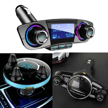 

12V-24V Wireless Bluetooth FM Transmitter Aux Modulator Handsfree Car Kit Car Audio MP3 Player Dual USB Charger For Mobile Phone