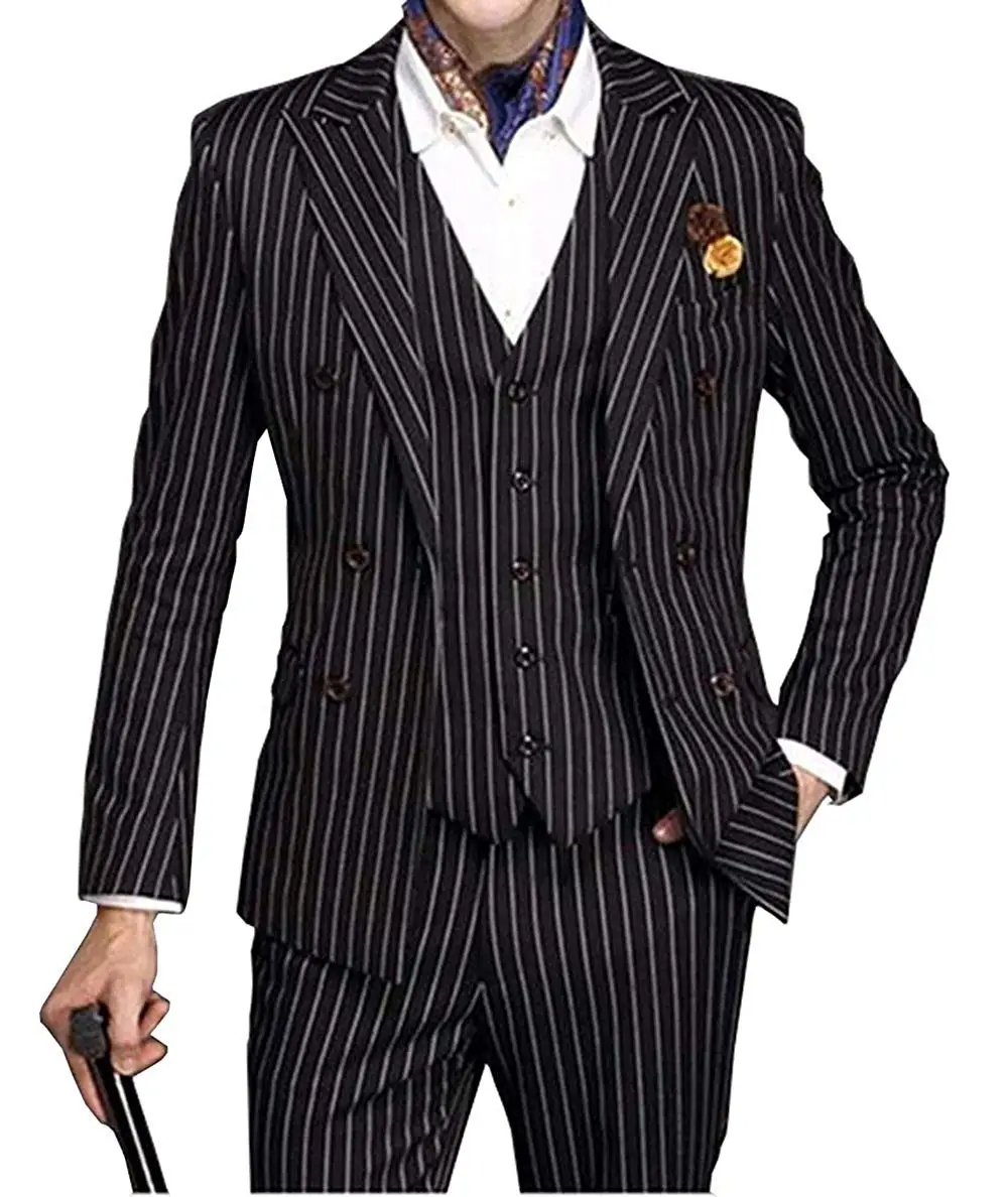 2020 New Slim Fit Mens Suit Set 3 Piece Doublebreasted Wedding
