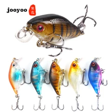 Crank Artificial Bionic Hard Bait 4cm/4.6g Minnow Lures Bait Black Three Hook Plastic Hard Bait Fishing Gear Accessories jooyoo