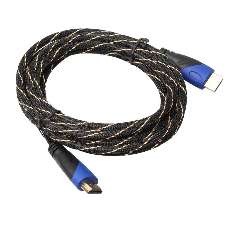 Плетеный кабель HDMI 720 P/1080 P 1 м-15 м для PS3/playstation 3/Xbox 360/HDTV мужской на Мужской HDMI 1,4 V1.4 AV HD 3D кабели