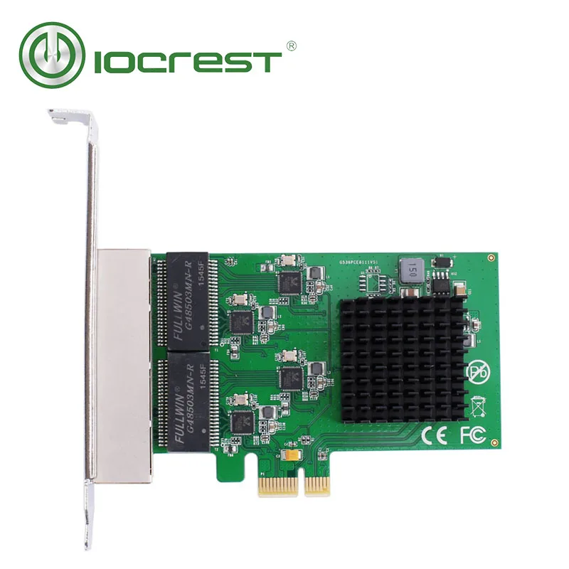 Iocest PCI-Express 4 порта Gigabit Ethernet контроллер карты RTL8111 чипы с низкопрофильным кронштейном