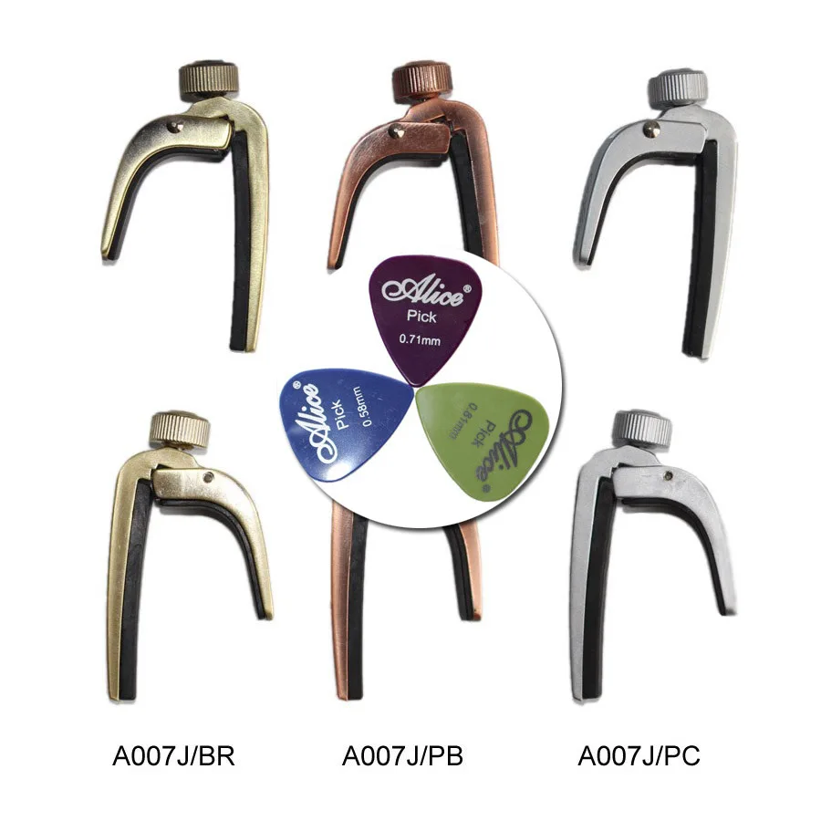 

Light Acoustic Guitar Capo with Adjustable Elasticity and Strong Stability Folk Guitar Capo(With 3 Free Guitar Picks)