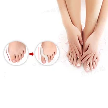 2 pieces Silicone Gel Feet Care Bunion Toe Separator Big Bone Hallux Valgus Thumb Valgus Protector Braces Professional Pedicure