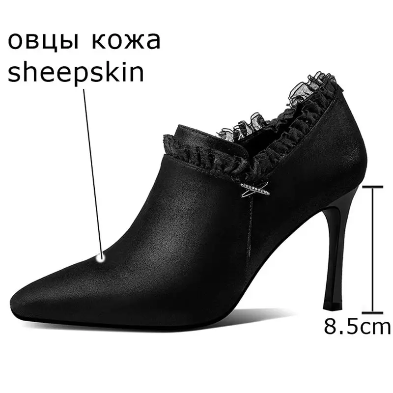 ALLBITEFO genuine leather super high heel shoes fashion party heels comfortable zipper wedding spring autumn women high heels ALLBITEFO genuine leather super high heel shoes fashion party heels comfortable zipper wedding spring autumn women high heels