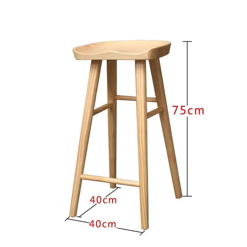 Без скандинавского барного стула Современный стул в стиле минимализм твердый деревянный домашний креативный модный высокий стул табуре де бар модеран Банко - Цвет: Style 3