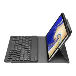 Bluetooth клавиатура кожаный чехол + подставка для 10,5 "samsung Galaxy Tab S4 T830
