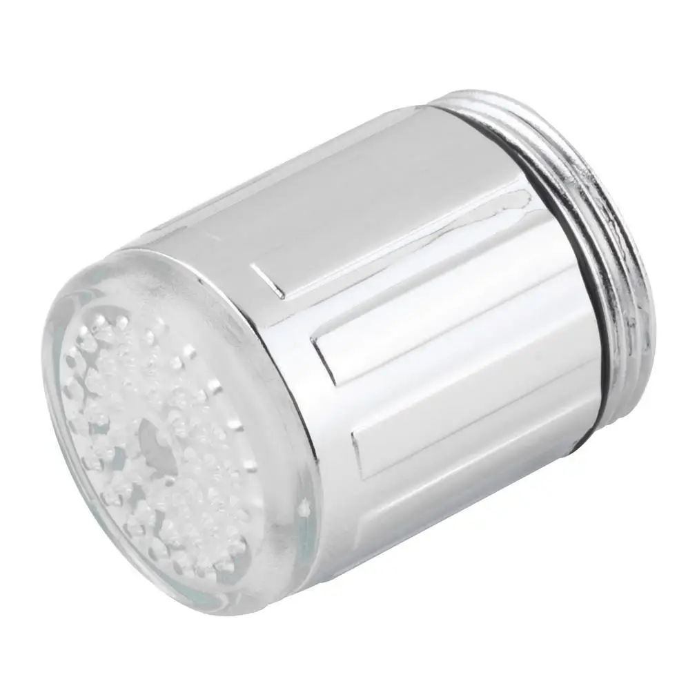7 Colors RGB Changing Glow LED Water Faucet Stream Light Shower Tap Head Kitchen Pressure Sensor Bathroom Accessory
