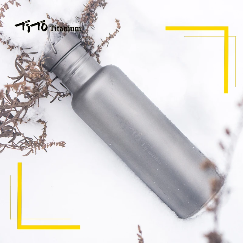 TiTo Titanium botella de bebida para bicicleta al aire libre camping ciclismo senderismo deporte bicicleta tapa de titanio 750 ml botella de bicicleta de titanio TiTo Titanium botella de bebida para bicicleta al aire libre camping ciclismo senderismo deporte bicicleta tapa de titanio 750 ml botella de bicicleta de titanio