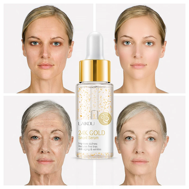 

24K GOLD Face Cream Whitening Moisturizing Snail Face Serum Snail Essence Day Creams & Moisturizers Collagen Serum TSLM1