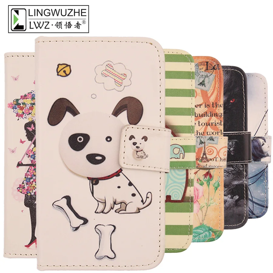 

LINGWUZHE Book Design Cell Phone Case PU Leather Magnetic Clasp Cover For Jiayu G4 G4S