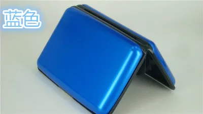 Брендовый бизнес водонепроницаемый алюминиевый держатель для карт ID Кредитная карта металлический карманный мини-чехол Карманный Кошелек держатель# C - Цвет: Blue