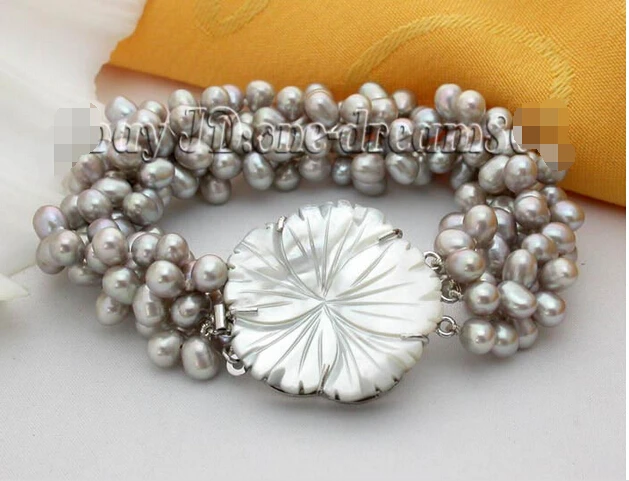 

8" 14mm round pink Edison reborn pearl bracelet 925sterling silver clasp@^Noble style Natural Fine jewe SHIPPING new >>free ship