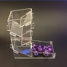 9 шт./компл. прозрачный акриловый прозрачный Призма кубик для настольной игры башни игрушка "сделай сам" Дракон и подземелья игровая коробка с кубиками контейнер