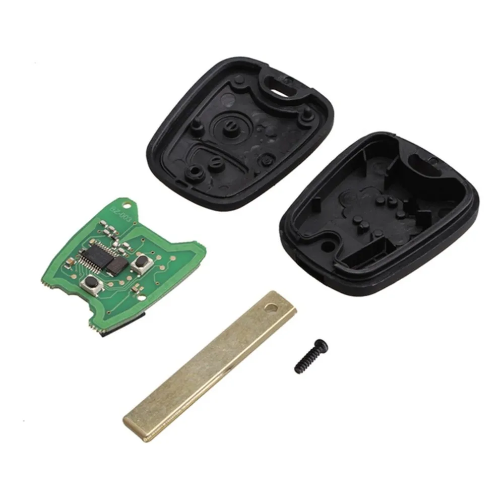 

Professional 2 Buttons Remote Control Car Key Slotted Remote Control For PEUGEOT 307 433MHZ With PCF7961 Transponder Chip