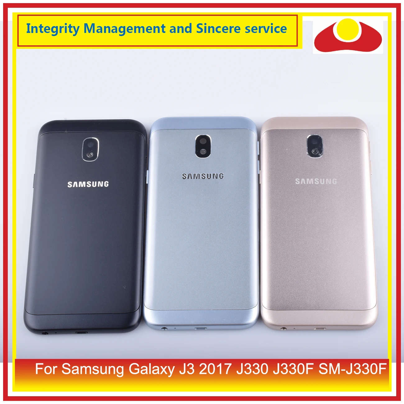 Для Samsung Galaxy J3 J330 J330F SM-J330F корпус батарея Дверь задняя крышка чехол Корпус J330 Замена