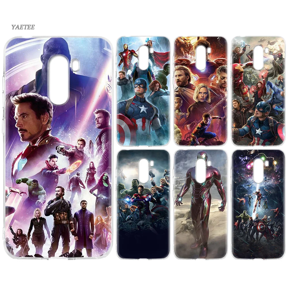 

Marvel Avengers Silicone Case For Xiaomi Mi PocoPhone F1 Play 3S S2 8 lite Xiomi Redmi 5 Plus 6 Pro 6A 6X Note 4 4X 5A Cover