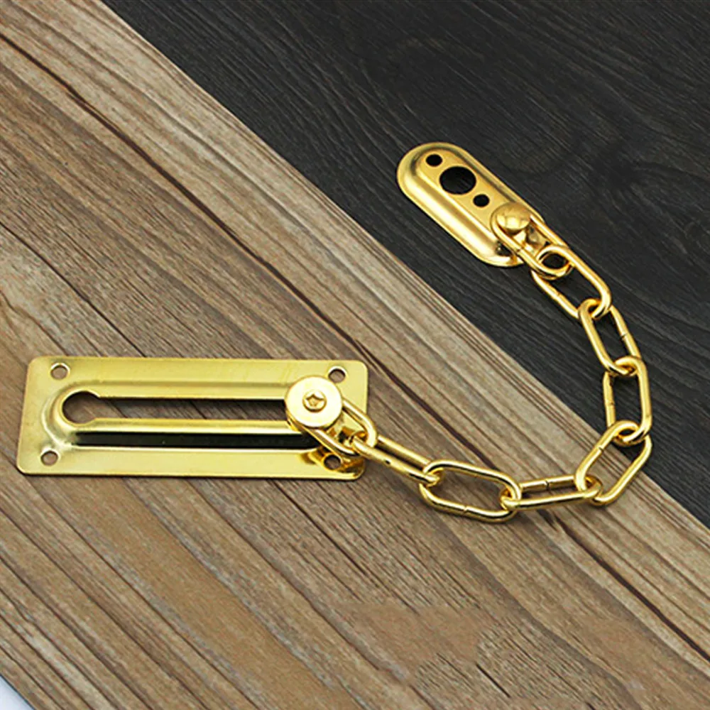 Hot 1pc Chrome Chain Door Safety Guard Latch Security Peep Bolt Locks