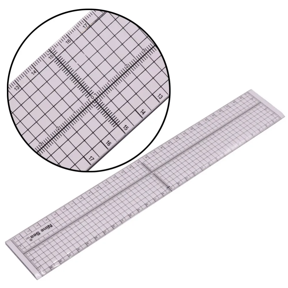 1 шт. прозрачный обычной линейки лоскутное правитель выравниваются футов линейка Cutting Edge 5*30 см ручной огранки ножная Лоскутная правитель