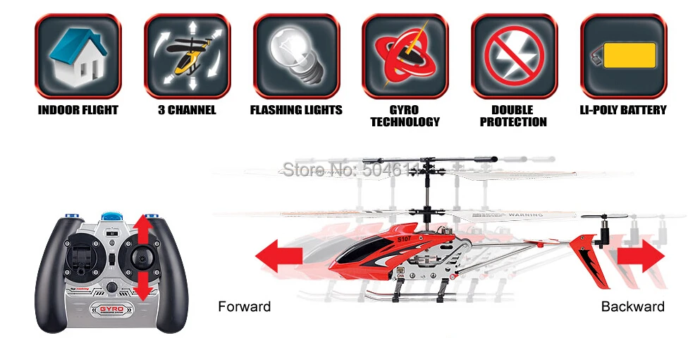 Syma S107G ИК 3 канальный Радиоуправляемый однолопастной вертолет с дистанционным