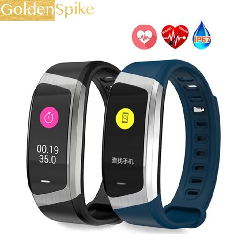 

E18 Talk Band Mi 2 3 Smart Bracelet 2019 Color Touch Screen IP67 Waterproof Blood Pressure Oxygen Heart Rate Monitor Sport Band