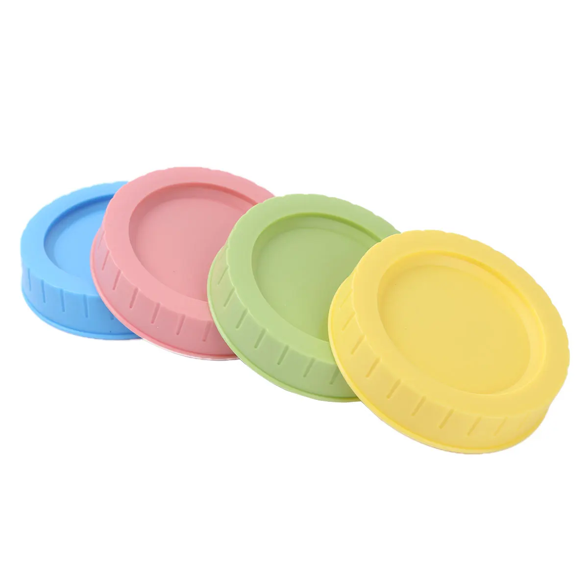4Pcs 4 Colors 70mm Inner Diameter Plastic Caps Lids Replacement For Mason Jars 
