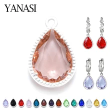 Камни в форме капли стеклянное украшение кулон аксессуары для сережек ожерелье ювилирные изделия фурнитура изготовление ручной работы Diy женщина Eawires