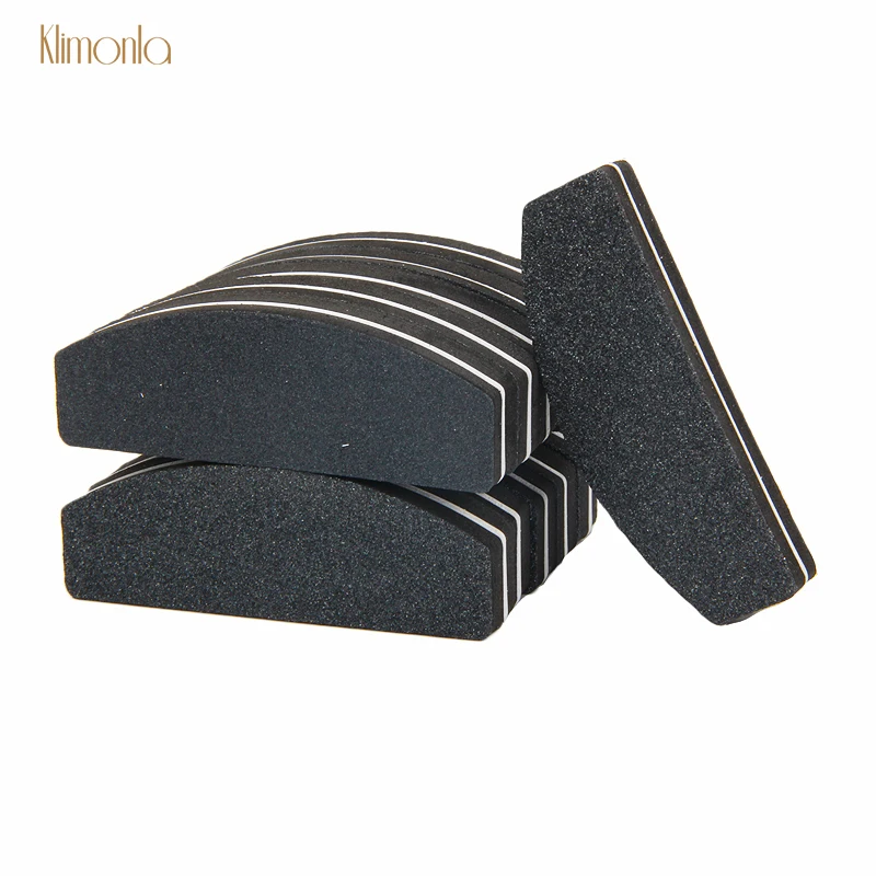 

50pcs Sponge Sanding Buffer Block Nail File 100/180 Half Moon Nail Polishing Grinding Strips DIY Manicure Beauty Tools Wholesale