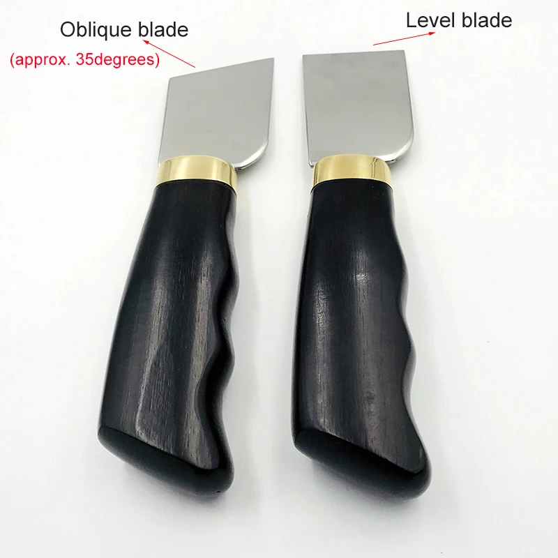 Leather Tools 26mm Thick Leather Cutter Knife Black Ebony Wooden Handle