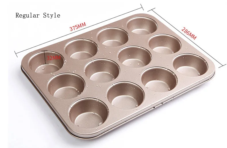 12 отверстий антипригарной металла Muffin Пудинг Плесень форма для кекса культурного наследия тесто для выпечки хлеба 3D шоколадный бисквит Пан bm85
