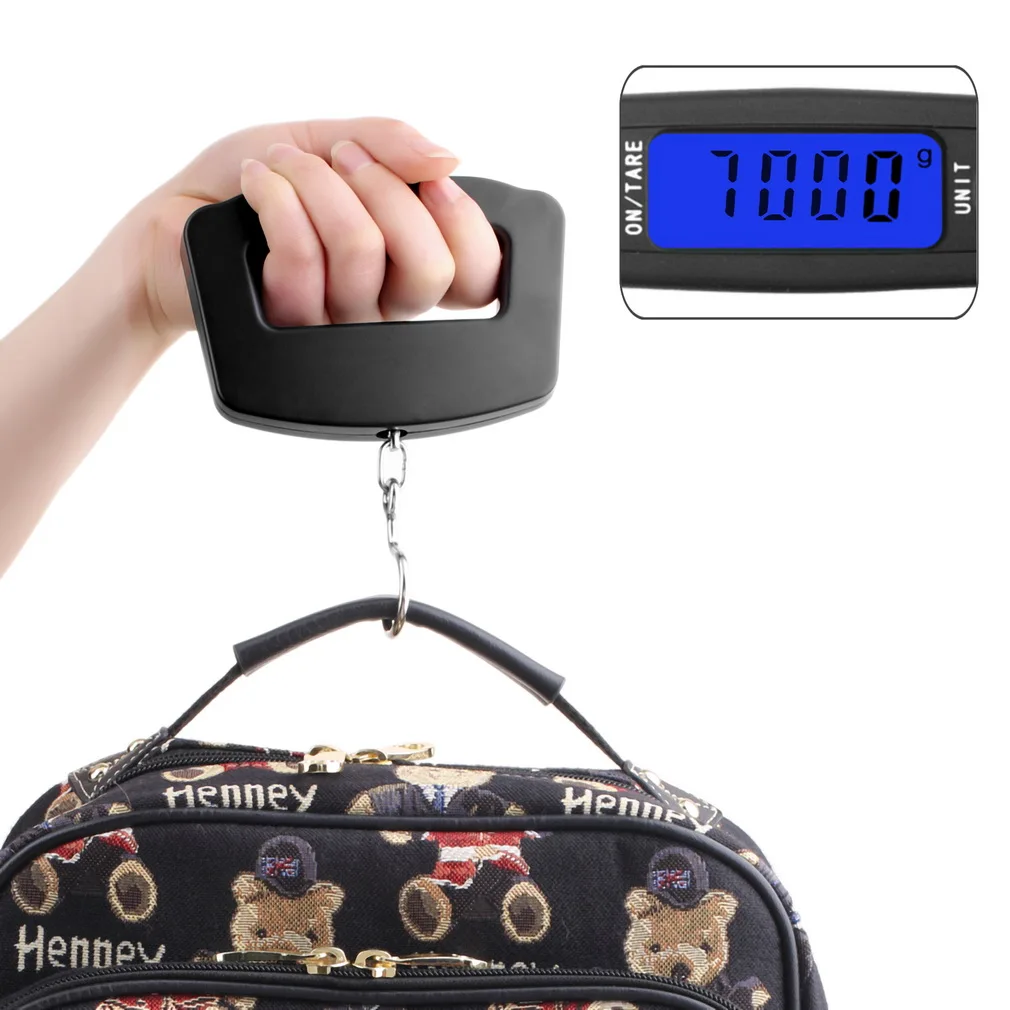 Черный светодиодный цифровой 50кг/10 г крючок для рыбы подвесное электронное