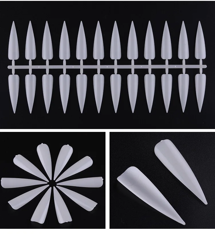 Дизайн ногтей накладные ногти, ногти Стикеры длинная стильная тарелка доска для ногтей салон натуральный прозрачный Color240Pieces накладные ногти Длинные накладные ногти