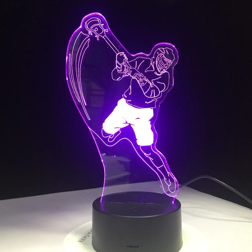 Ice Hockey Sports Modelling 3D Table Lamp 7 Colors Change LED Night Light USB Bedroom Sleep Lighting Sports Fans Gift Home Decor Ice Hockey Sports Modelling 3D Table Lamp 7 Colors Change LED Night Light USB Bedroom Sleep Lighting Sports Fans Gift Home Decor