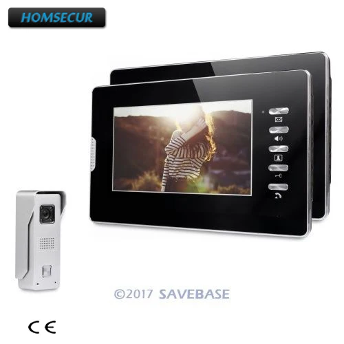 HOMSECUR 7 дюймов Hands free видео Входная система вызова с режим отключения звука для