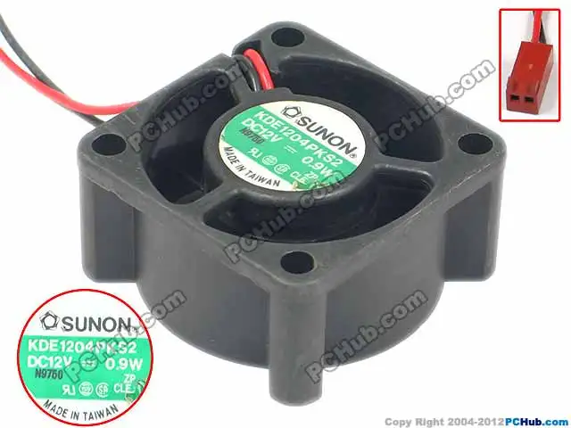 

SUNON KDE1204PKS2 DC 12V 0.9W 40x40x20mm Server Cooler Fan