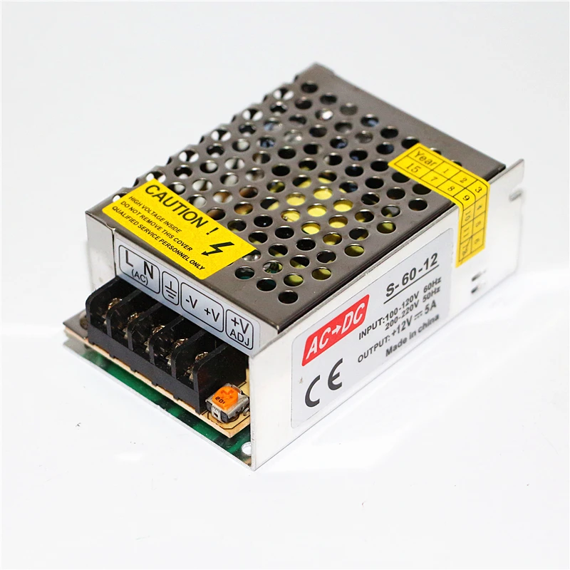 Светодиодный трансформатор 12 в пост. Тока 5 А 110 В 220 перем. 60 Вт|lighting transformers|transformer