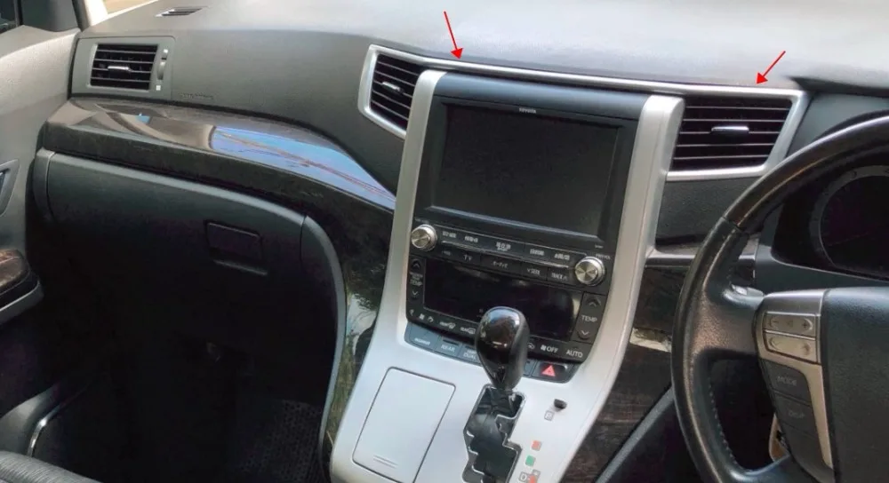 Декоративная хромированная рамка для кондиционера ALPHARD VELLFIRE 20 2010 2014 года|Лепнина