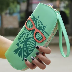 

NEW 6 colors Big Capacity Stereoscopic Owl Print Carteira Women Wallets Ladies Clutch Carteras Femininas Money Holder Mobile Bag