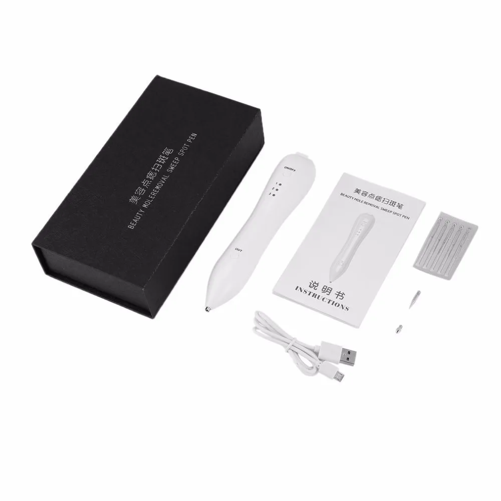 

Dark Spot Remover USB Laser Plasma Pen Mole Tattoo Removal Machine Facial Freckle Tag Wart Removal Beauty Care Device With Box