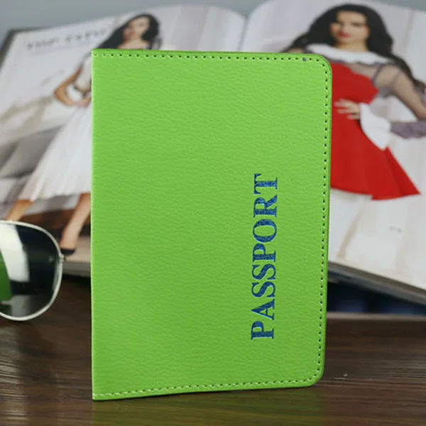 Модные однотонные милые обложки для паспорта, розовая Обложка на паспорт, российский дорожный бумажник для паспорта, защитный чехол - Цвет: Зеленый