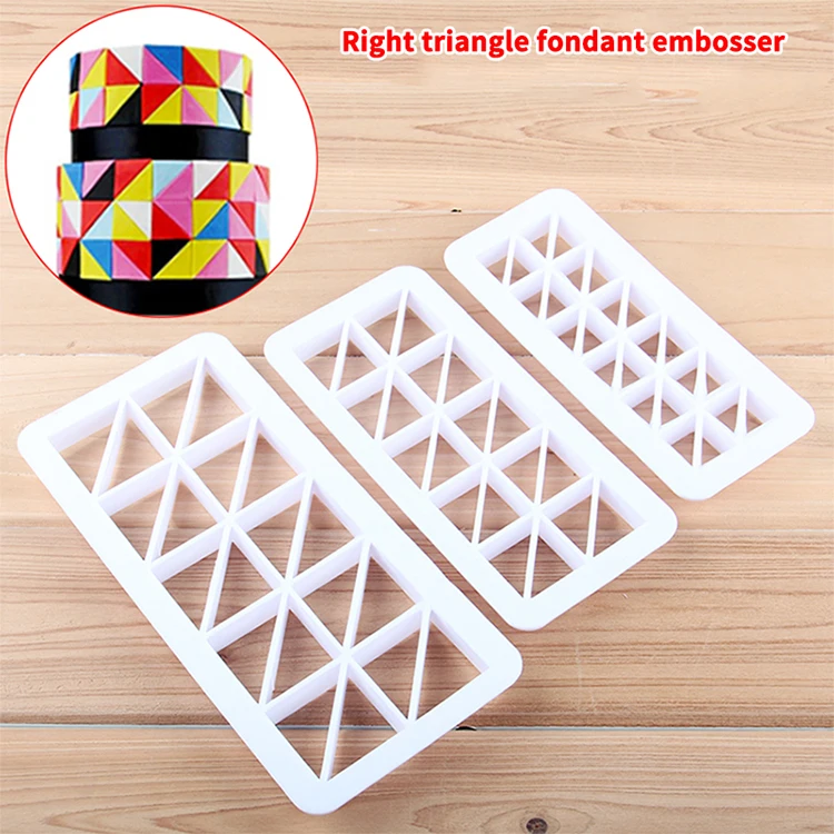 Free shipping 3pcs fondant embosser set cake decoration embosser cake tool chocolate pastry tool