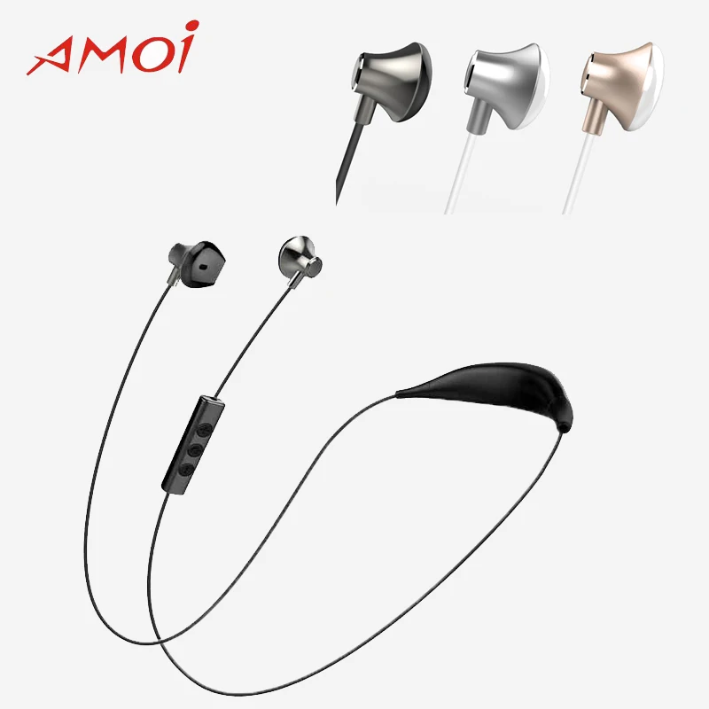 

Amoi Bluetooth Wireless X19C Headset with Bluetooth 4.1V CVC For Samsung S9 S9+S9 Plus Airpods Noise Reduction Sport Earphone