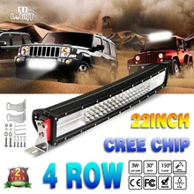 CO LIGHT Led Light Bar 22” 384W Cree Chip Curved 8D Reflector 4-Rows Waterproof Car Driving for 4×4 Lada Uaz Gaz Off Road