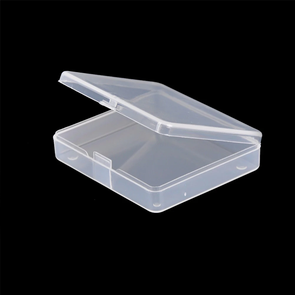 Plastic Clear Storage Box Jewelry Parts Container Case Organizer 7.3*6.3*1.6cm 2PCS/LOT